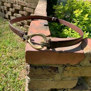 Goldish Cool Bucket Belt ~ 39” Length Leather Belt